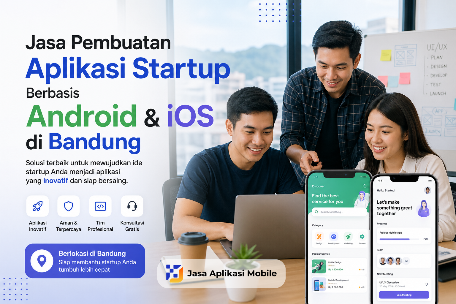 Jasa Pembuatan Aplikasi Startup Berbasis Android & iOS di Bandung